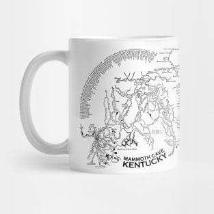 Mammoth Cave Kentucky Map 1907 Mug